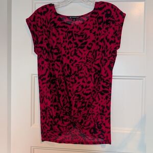 Women's Red Leopard Print Top